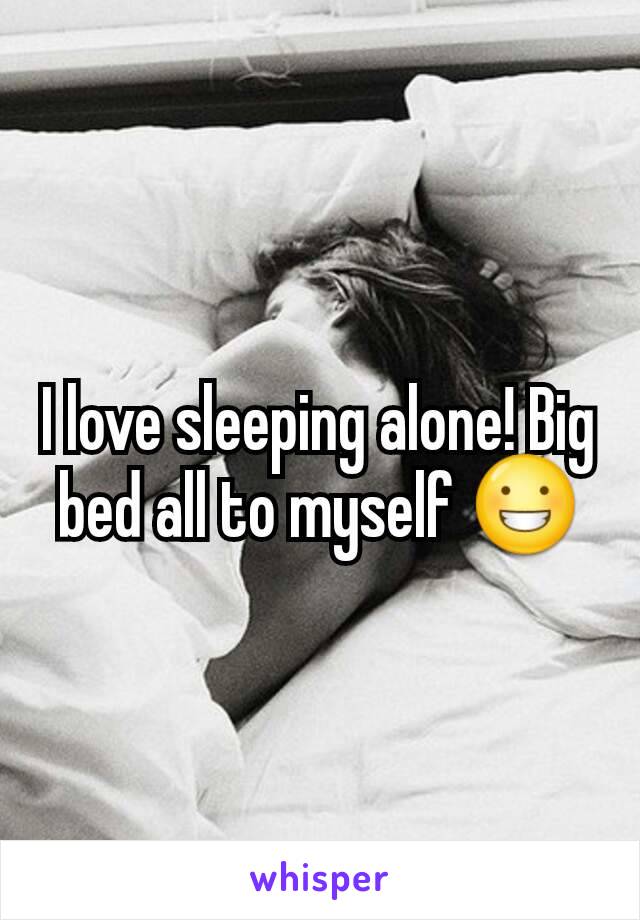 sleeping alone